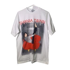 PolyGram Large White Shania Twain Vintage Rare Concert Tee Shirt‎